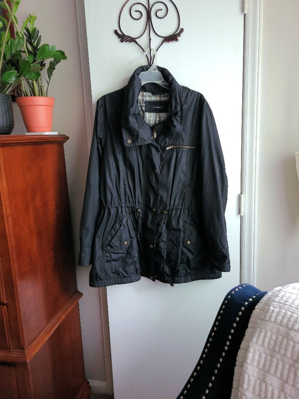 Lands End Rain Jacket - Black - Size XL or 1X